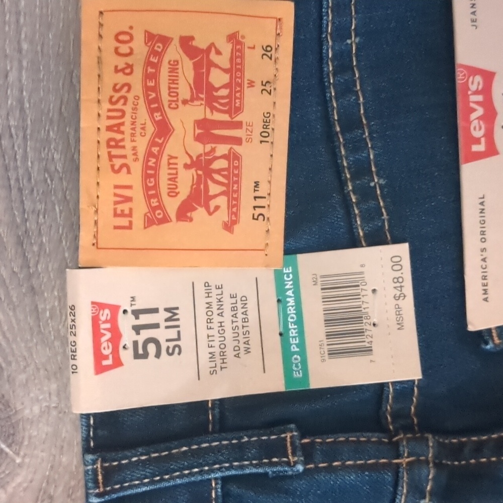 Levi's 511 slim eco performance jeans size 10 - Picture 7 of 11